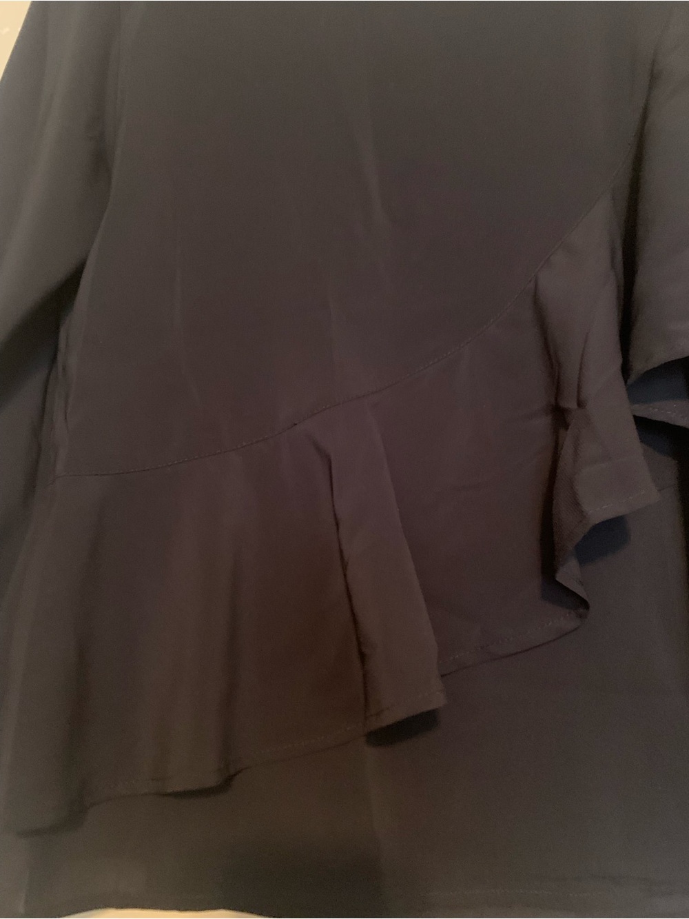 Zara Black Ruffled Top - Picture 2 of 4